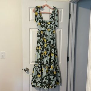 Lemon print maxi dress